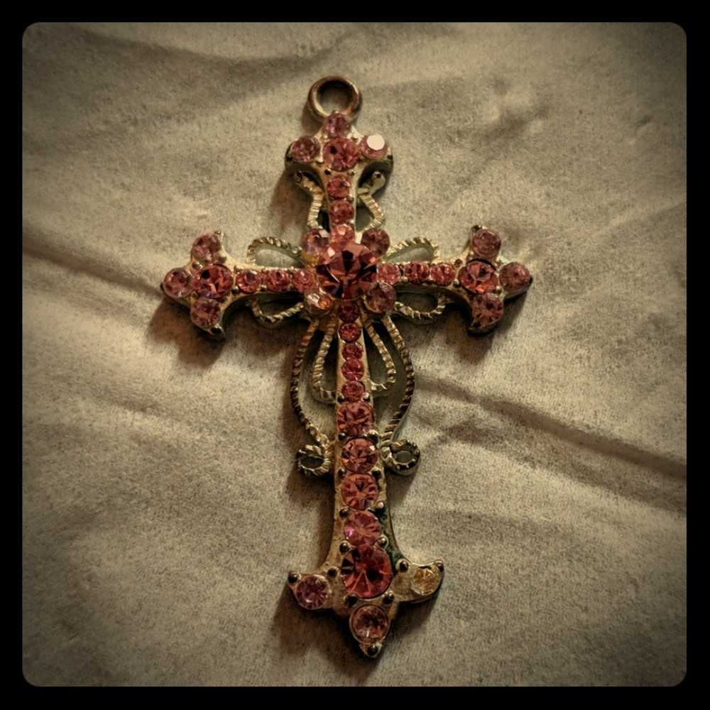 Vintage Medal Cross Pendant